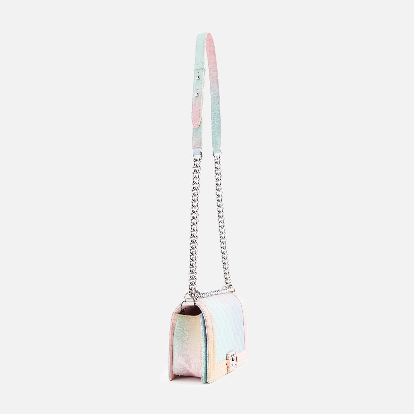 WGACA Chanel Caviar Rainbow Boy Bag - Multi
