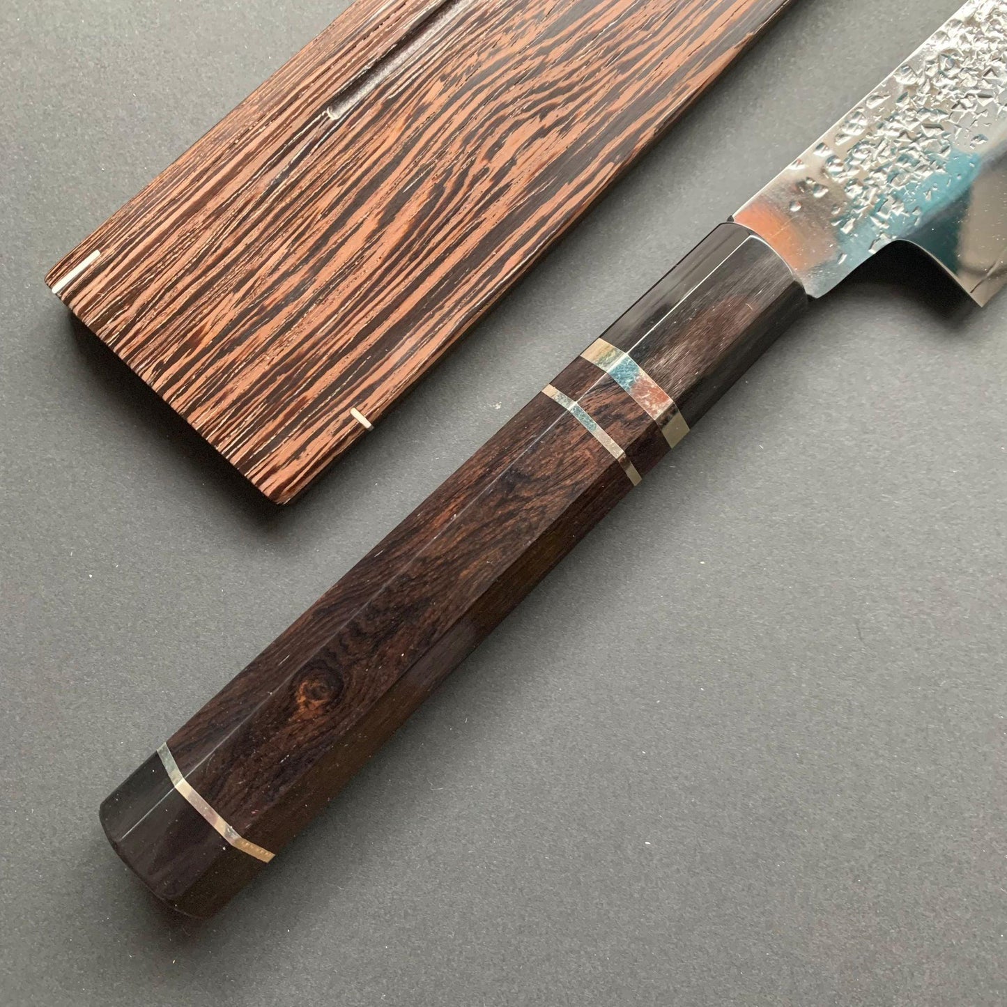 Sakimaru Knife, SG2 Powder Steel, Tsuchime Finish, Ebony Wood handle - Yu Kurosaki