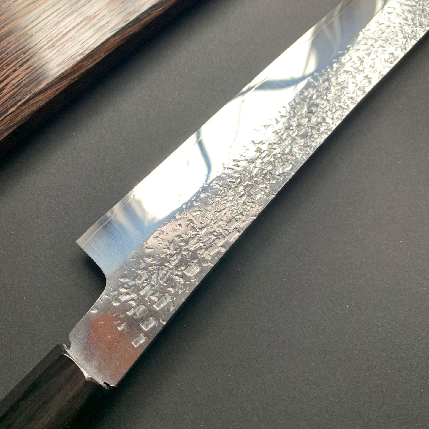 Sakimaru Knife, SG2 Powder Steel, Tsuchime Finish, Ebony Wood handle - Yu Kurosaki