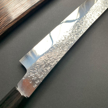 Sakimaru Knife, SG2 Powder Steel, Tsuchime Finish, Ebony Wood handle - Yu Kurosaki