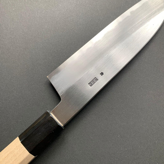 Santoku Knife, Shirogami 2 with iron cladding, Kasumi finish, Kikuzuki Kasumi range - Sakai Kikumori