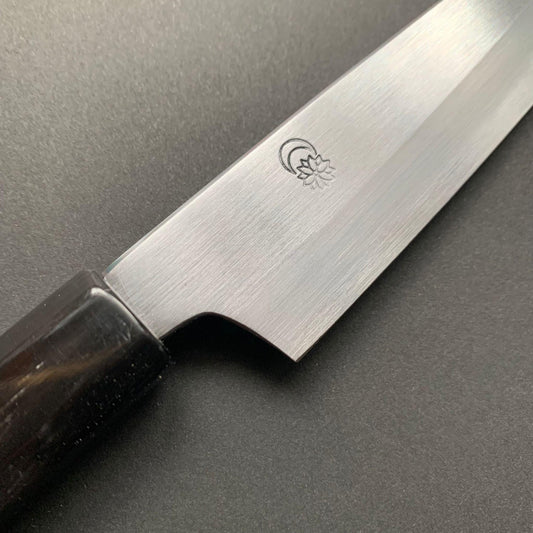 Petty Knife, Shirogami 2 with iron cladding, Kasumi finish, Kikuzuki Kasumi range - Sakai Kikumori