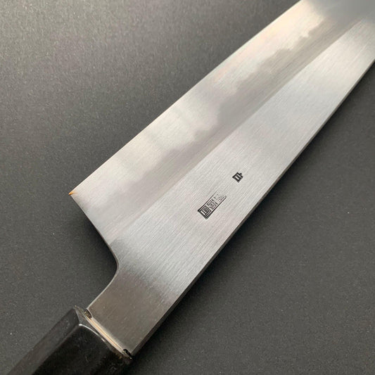 Gyuto Knife, Shirogami 2 with iron cladding, Kasumi finish, Kikuzuki Kasumi range - Sakai Kikumori