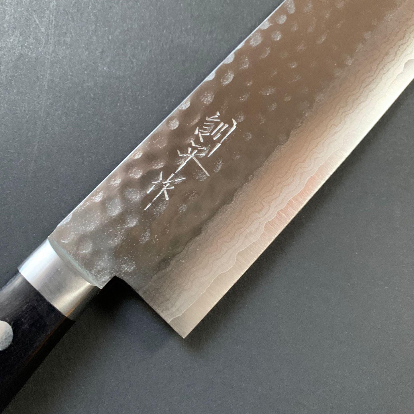 Nakiri knife, VG10, Damascus Tsuchime finish - Masutani
