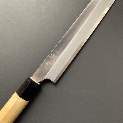 Yanagiba Knife, Stamped Shirogami 2 Carbon Steel, Iron Clad, Polished Finish - Ittetsu