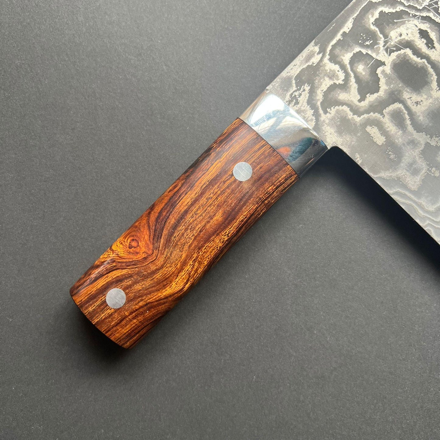 Chinese Cleaver, VG10 stainless steel, Damascus finish, Iron wood handle - Saji