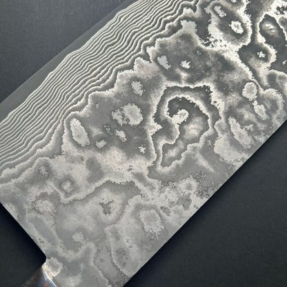 Chinese Cleaver, VG10 stainless steel, Damascus finish, Iron wood handle - Saji