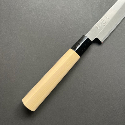 Yanagiba Knife, Stamped Shirogami 2 Carbon Steel, Iron Clad, Polished Finish - Ittetsu