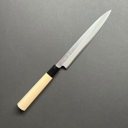 Yanagiba Knife, Stamped Shirogami 2 Carbon Steel, Iron Clad, Polished Finish - Ittetsu