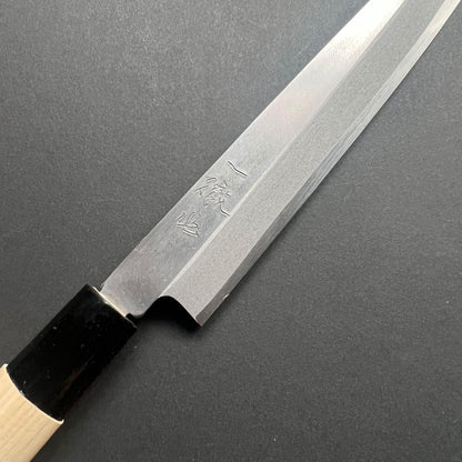 Yanagiba Knife, Stamped Shirogami 2 Carbon Steel, Iron Clad, Polished Finish - Ittetsu