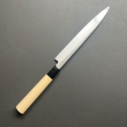 Yanagiba Knife, Stamped Shirogami 2 Carbon Steel, Iron Clad, Polished Finish - Ittetsu