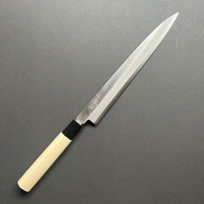 Yanagiba Knife, Stamped Shirogami 2 Carbon Steel, Iron Clad, Polished Finish - Ittetsu