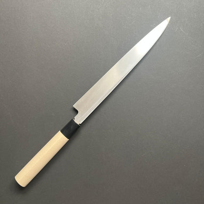 Yanagiba Knife, Stamped Shirogami 2 Carbon Steel, Iron Clad, Polished Finish - Ittetsu