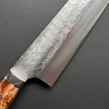 Gyuto knife, SG2 Powder Steel, Western style Maple wood handle, Tsuchime finish - Kato
