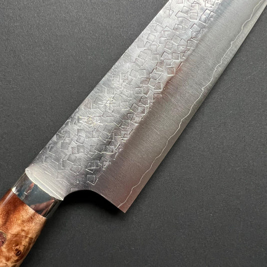 Gyuto knife, SG2 Powder Steel, Western style Maple wood handle, Tsuchime finish - Kato