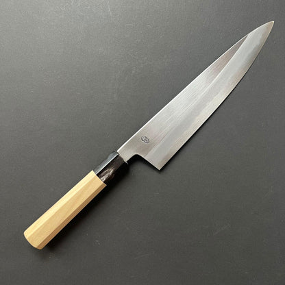 Gyuto Knife, Shirogami 2 with iron cladding, Kasumi finish, Kikuzuki Kasumi range - Sakai Kikumori