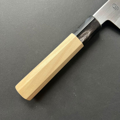 Gyuto Knife, Shirogami 2 with iron cladding, Kasumi finish, Kikuzuki Kasumi range - Sakai Kikumori