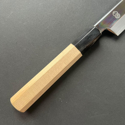 Yanagiba Knife, Shirogami 2 with iron cladding, mirror polished finish, Choyo range - Sakai Kikumori