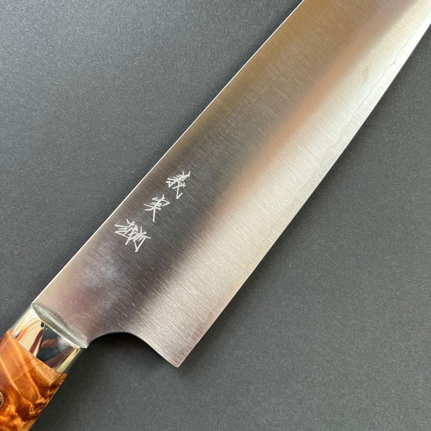 Gyuto knife, SG2 Powder Steel, Western style Maple wood handle, Migaki finish - Kato