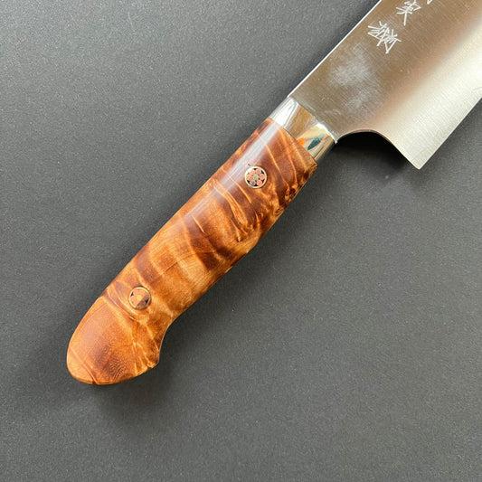 Gyuto knife, SG2 Powder Steel, Western style Maple wood handle, Migaki finish - Kato