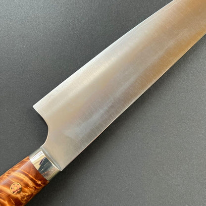 Gyuto knife, SG2 Powder Steel, Western style Maple wood handle, Migaki finish - Kato