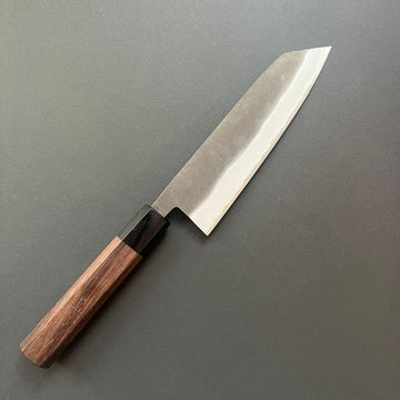 Bunka knife, Aogami Super with stainless steel cladding, kurouchi finish - Kamo
