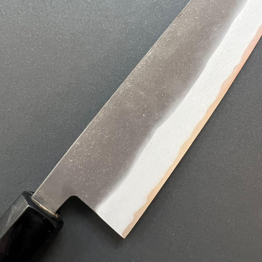 Bunka knife, Aogami Super with stainless steel cladding, kurouchi finish - Kamo