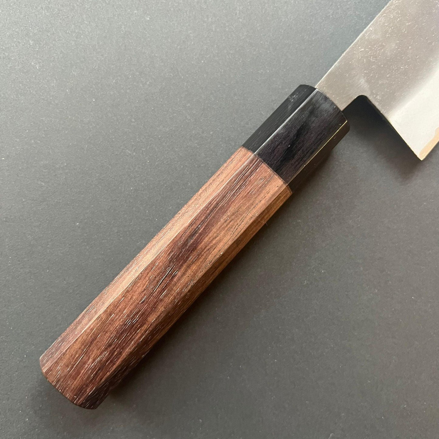 Bunka knife, Aogami Super with stainless steel cladding, kurouchi finish - Kamo