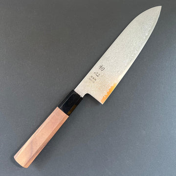 Santoku knife, SG2 stainless steel, Damascus finish, Saihyo range - Hatsukokoro