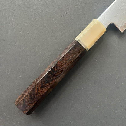 Sujihiki knife, Aogami 1 carbon steel, Damascus finish - Nakagawa Hamono x Naohito Myojin