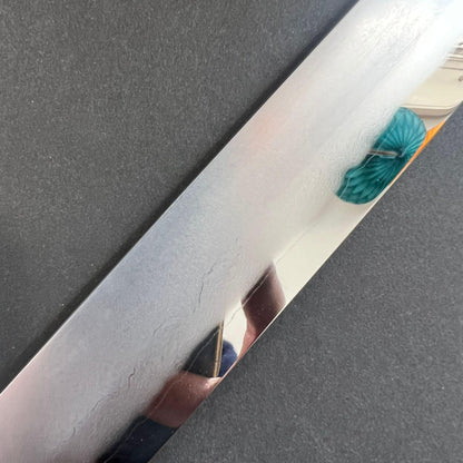 Sujihiki knife, Shirogami 2 with iron cladding, Kasumi finish, Katana Jihada series - Hatsukokoro