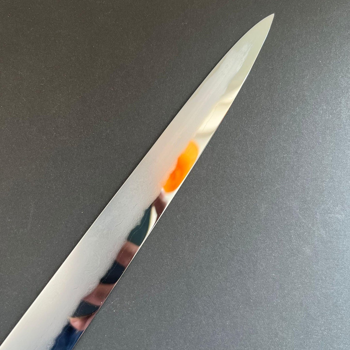 Sujihiki knife, Shirogami 2 with iron cladding, Kasumi finish, Katana Jihada series - Hatsukokoro