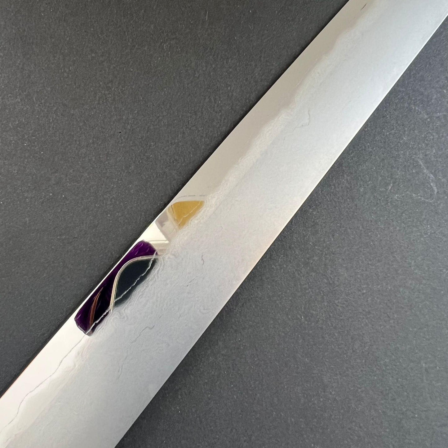 Sujihiki knife, Shirogami 2 with iron cladding, Kasumi finish, Katana Jihada series - Hatsukokoro
