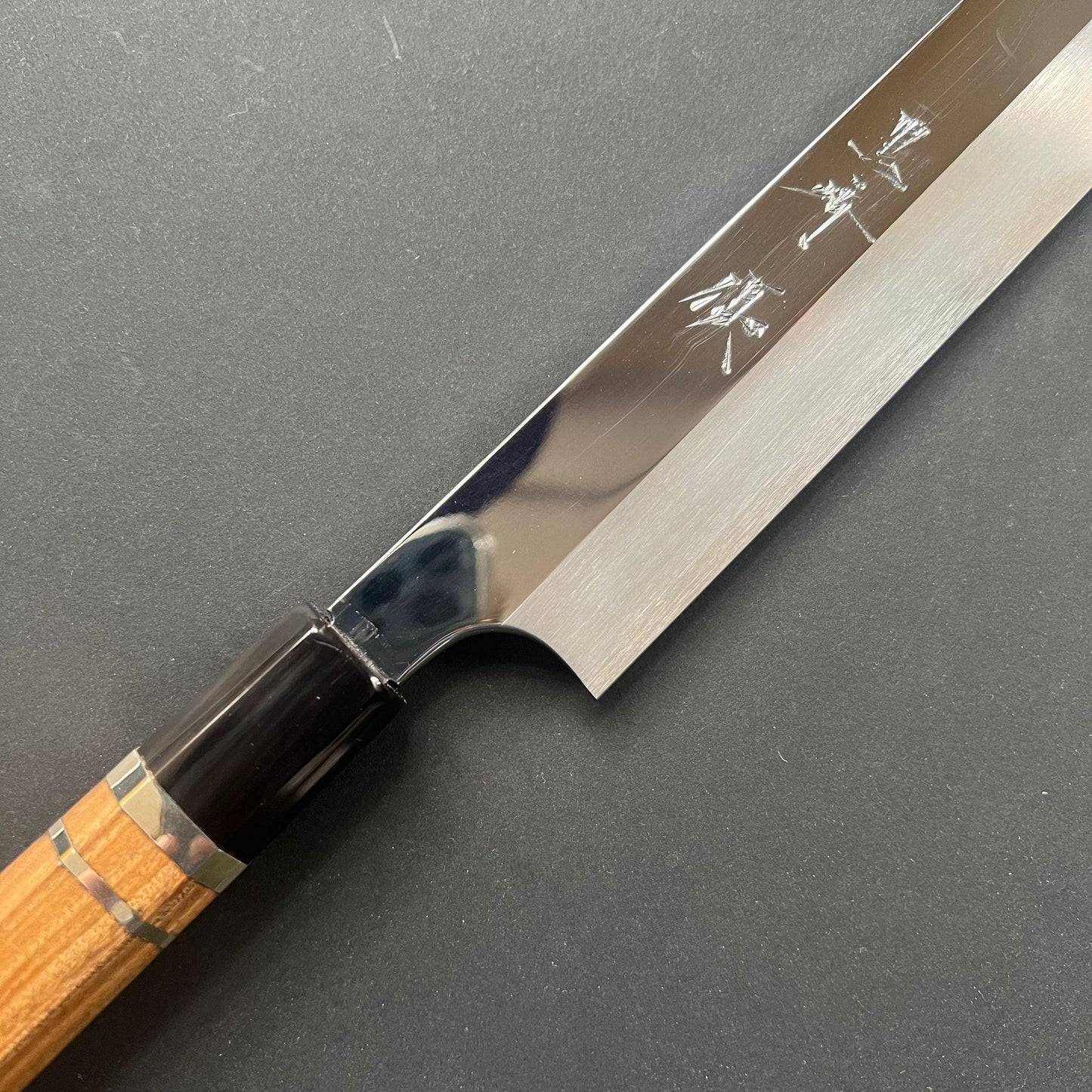 Yanagiba knife, Aogami 2 carbon steel, Polished finish - Yu Kurosaki