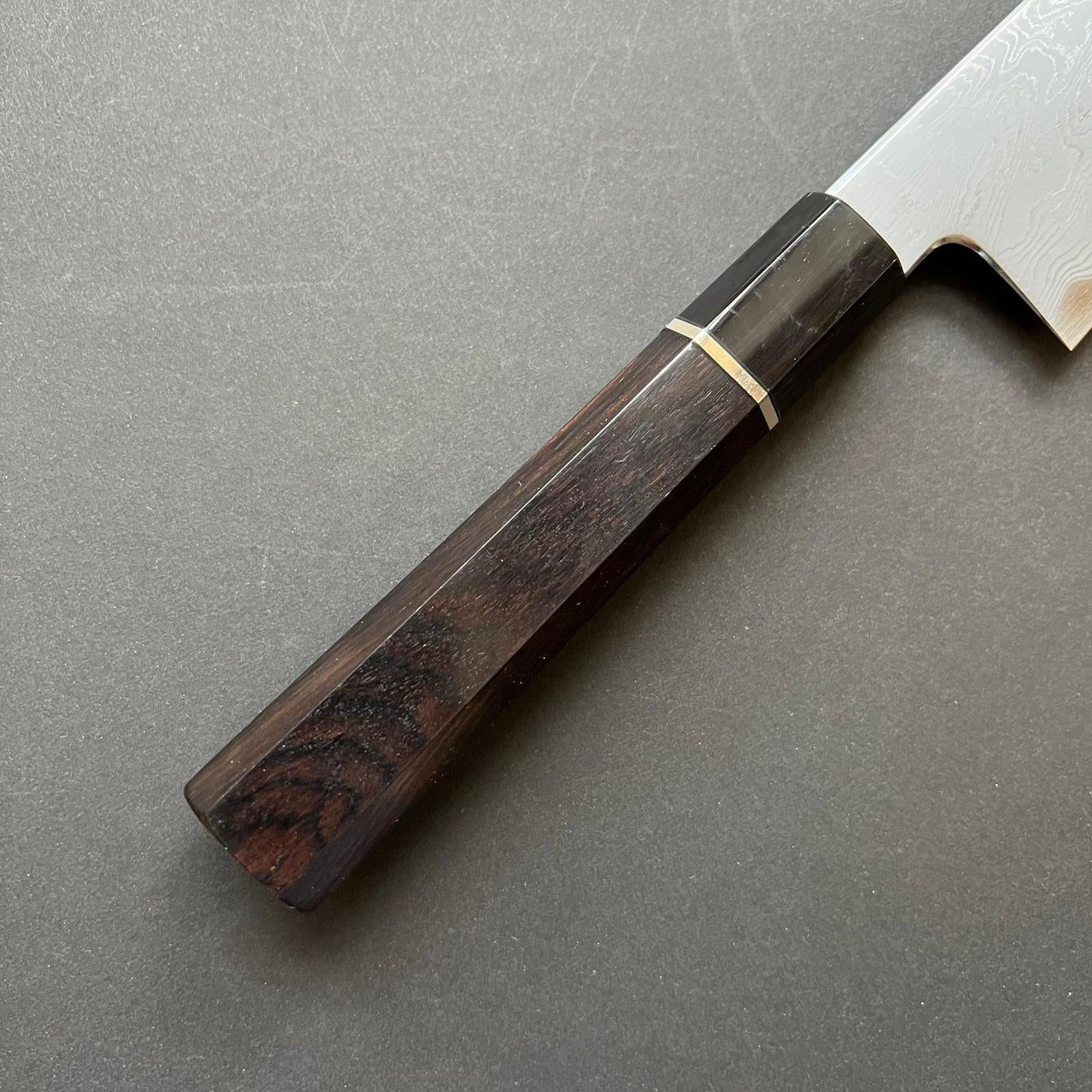 Bunka knife, Aogami 1 carbon steel, Damascus finish - Nakagawa Hamono x Naohito Myojin