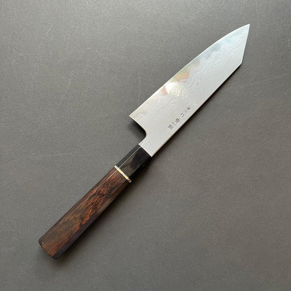 Bunka knife, Aogami 1 carbon steel, Damascus finish - Nakagawa Hamono x Naohito Myojin