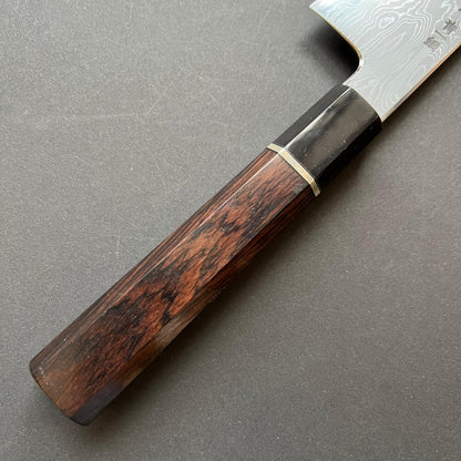 Bunka knife, Aogami 1 carbon steel, Damascus finish - Nakagawa Hamono x Naohito Myojin