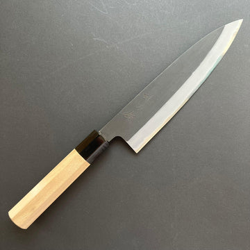 Gyuto knife, Shirogami 2 with iron cladding, Kurouchi finish - Mutsumi Hinoura