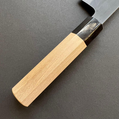 Gyuto knife, Shirogami 2 with iron cladding, Kurouchi finish - Mutsumi Hinoura