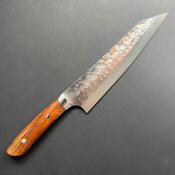 Gyuto knife, SRS13 stainless steel, Tsuchime finish, western ironwood handle - Saji