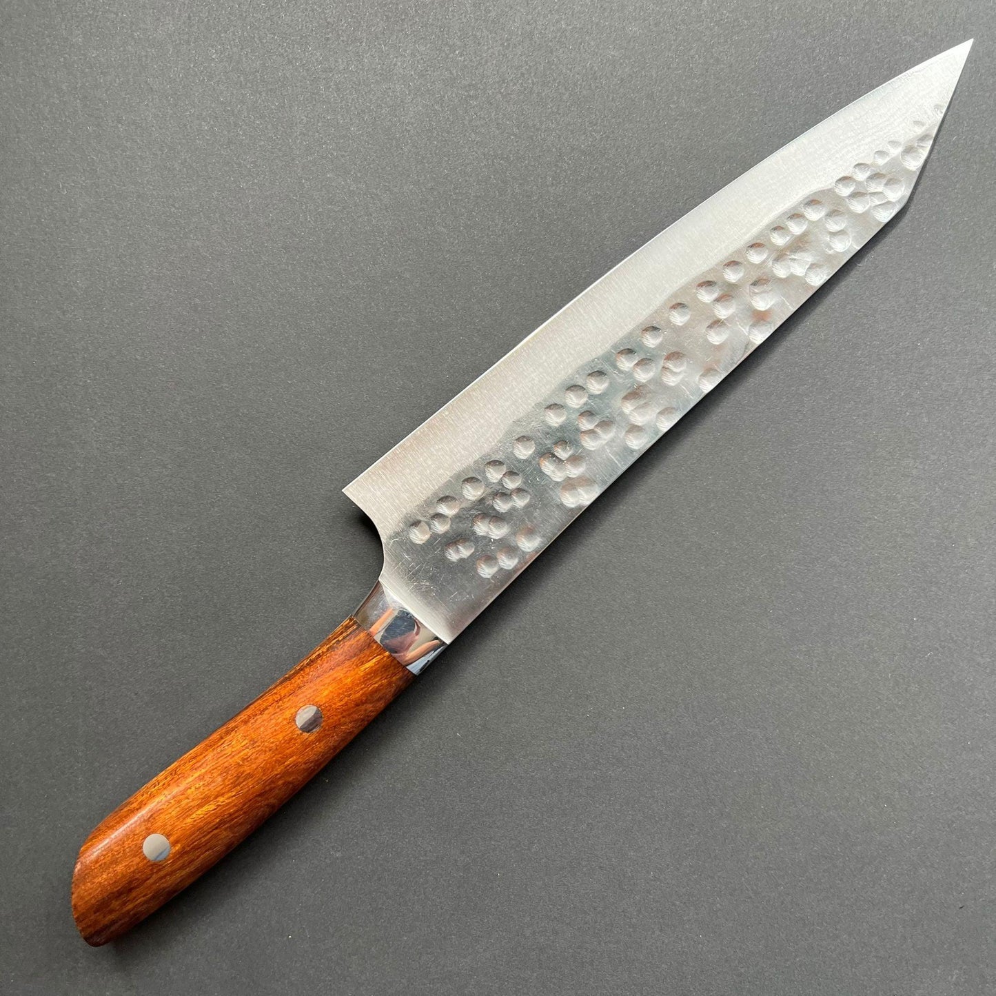 Gyuto knife, SRS13 stainless steel, Tsuchime finish, western ironwood handle - Saji