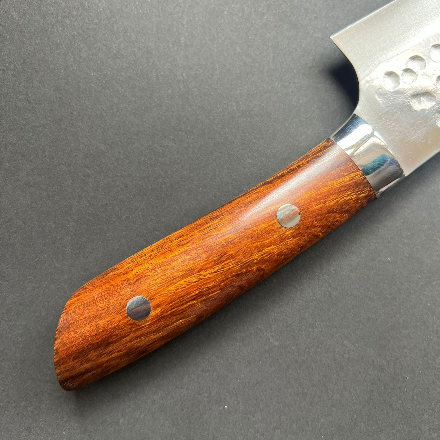 Gyuto knife, SRS13 stainless steel, Tsuchime finish, western ironwood handle - Saji