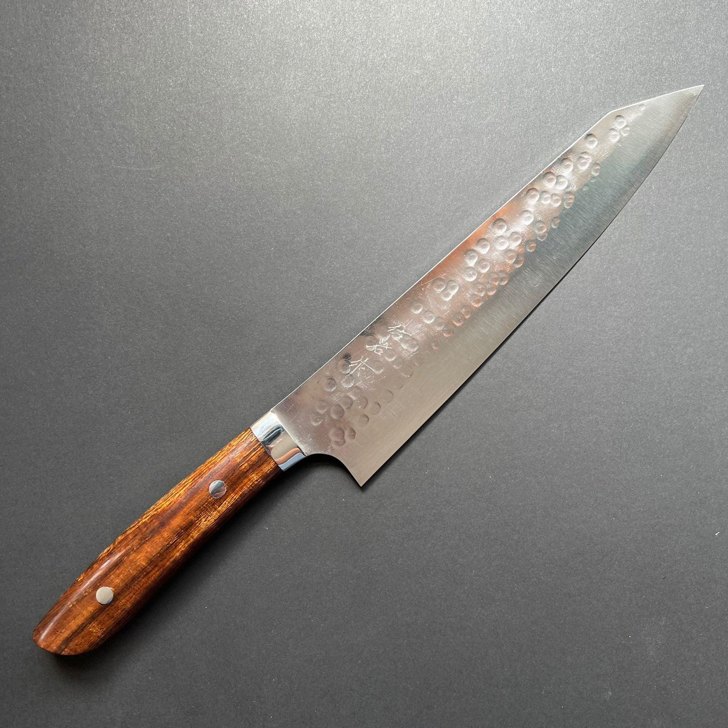 Gyuto knife, SRS13 stainless steel, Tsuchime finish, western ironwood handle - Saji
