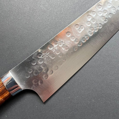 Gyuto knife, SRS13 stainless steel, Tsuchime finish, western ironwood handle - Saji