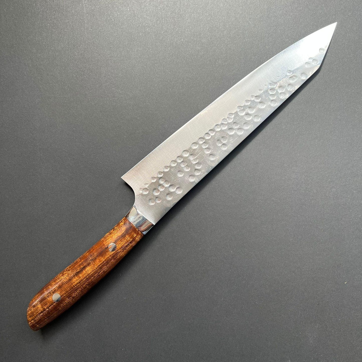 Gyuto knife, SRS13 stainless steel, Tsuchime finish, western ironwood handle - Saji