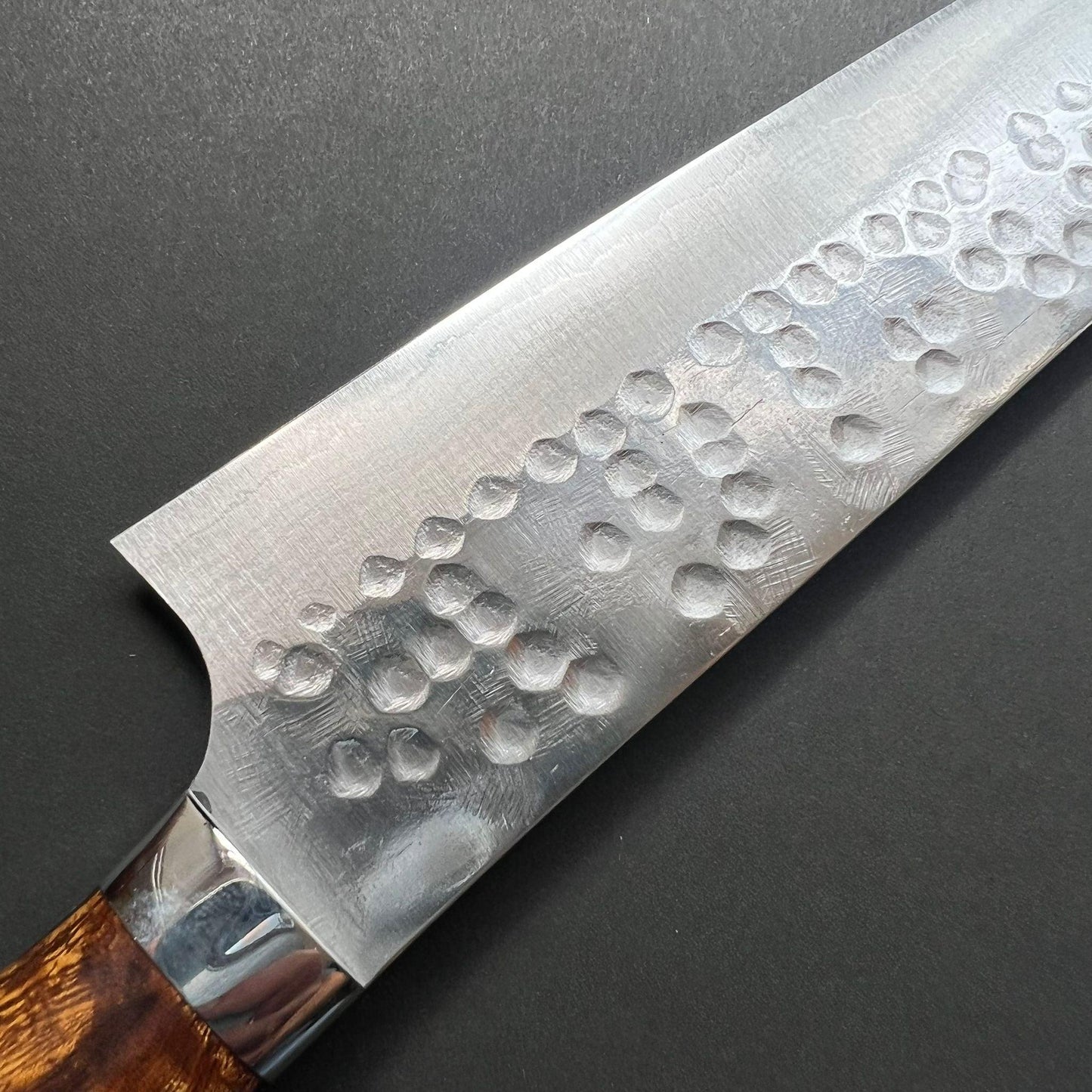 Gyuto knife, SRS13 stainless steel, Tsuchime finish, western ironwood handle - Saji
