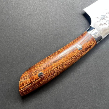 Gyuto knife, SRS13 stainless steel, Tsuchime finish, western ironwood handle - Saji