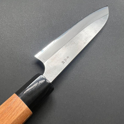 Petty knife, Aogami 2 carbon steel with stainless steel cladding, nashiji finish - Gihei