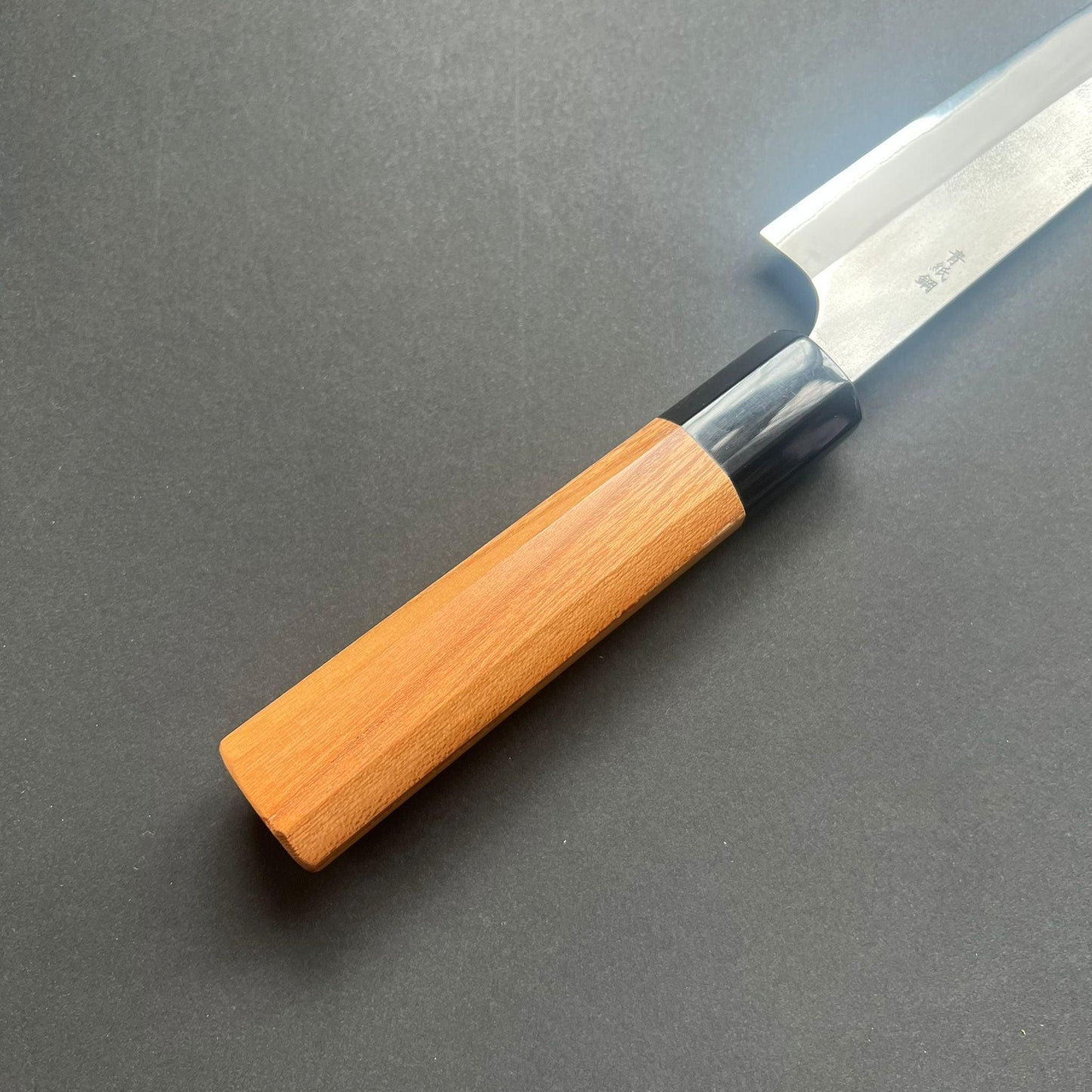 Petty knife, Aogami 2 carbon steel with stainless steel cladding, nashiji finish - Gihei