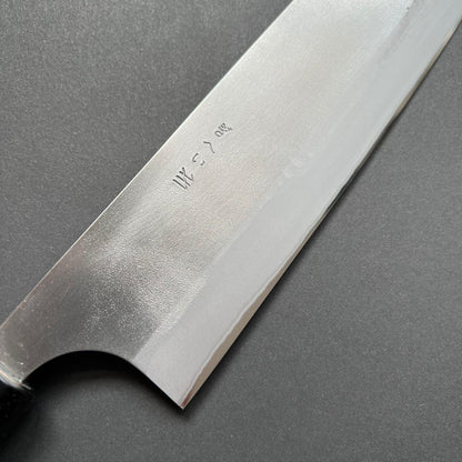 Gyuto knife, Aogami 2 carbon steel with stainless steel cladding, nashiji finish - Gihei